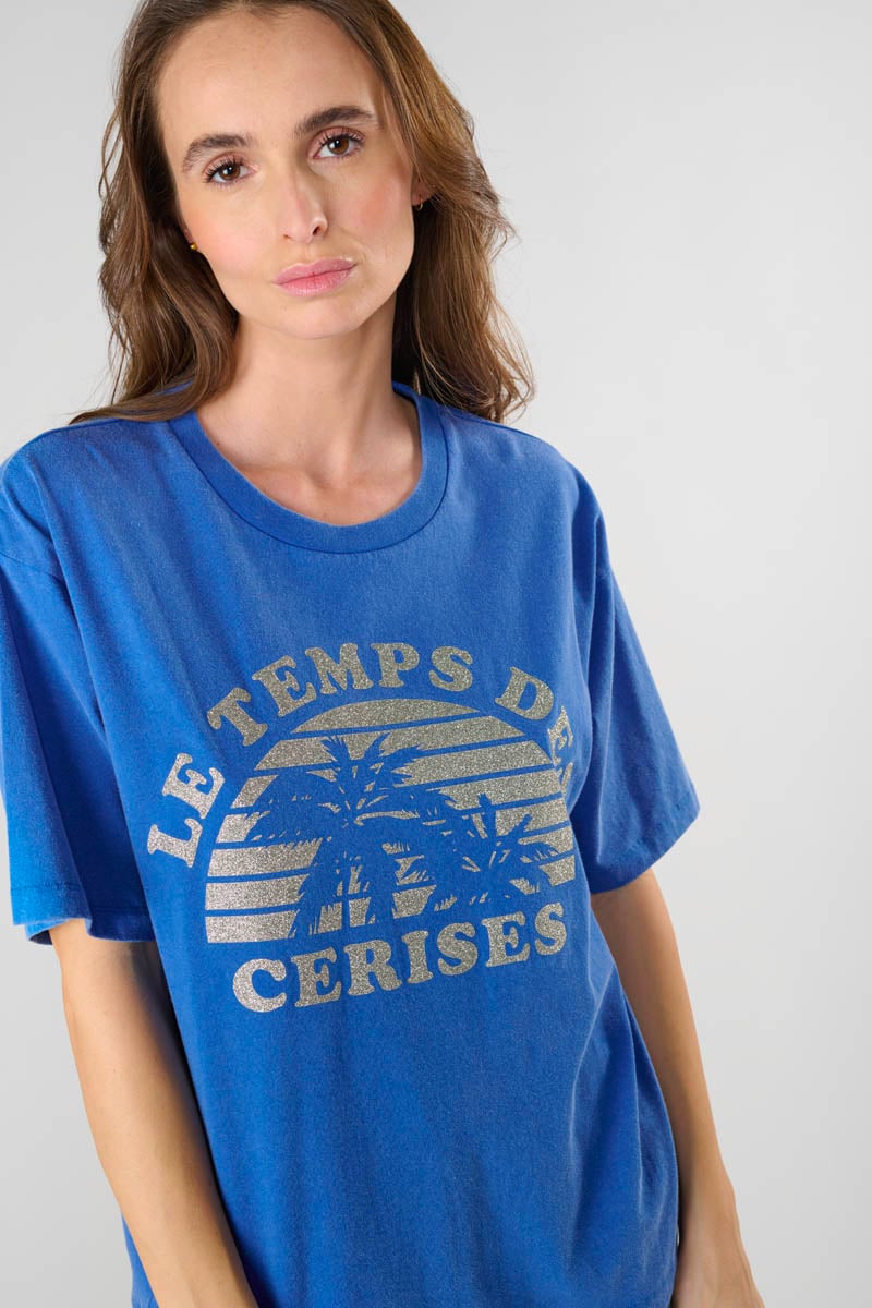 Blue printed Riley t-shirt