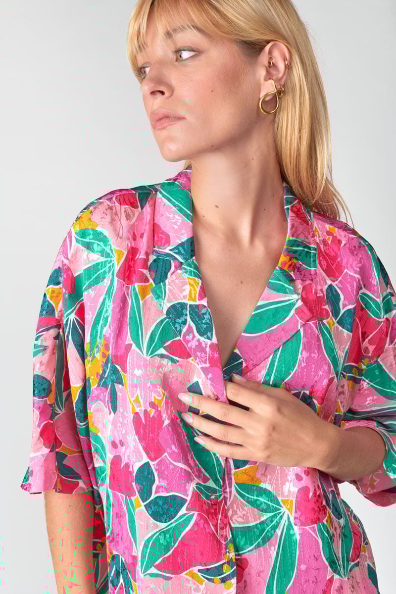 Fuchsia patterned Sauge shirt