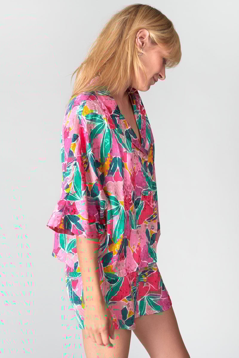 Fuchsia patterned Sauge shirt