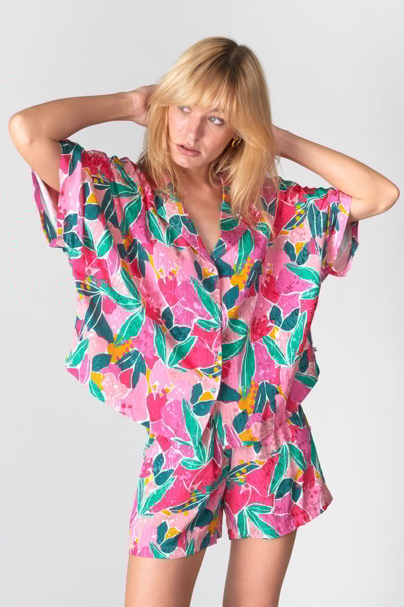 Fuchsia patterned Sauge shirt