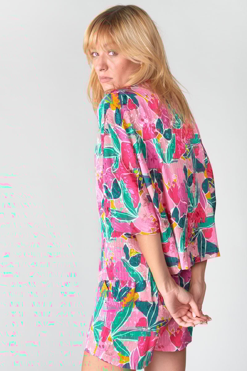 Fuchsia patterned Sauge shirt