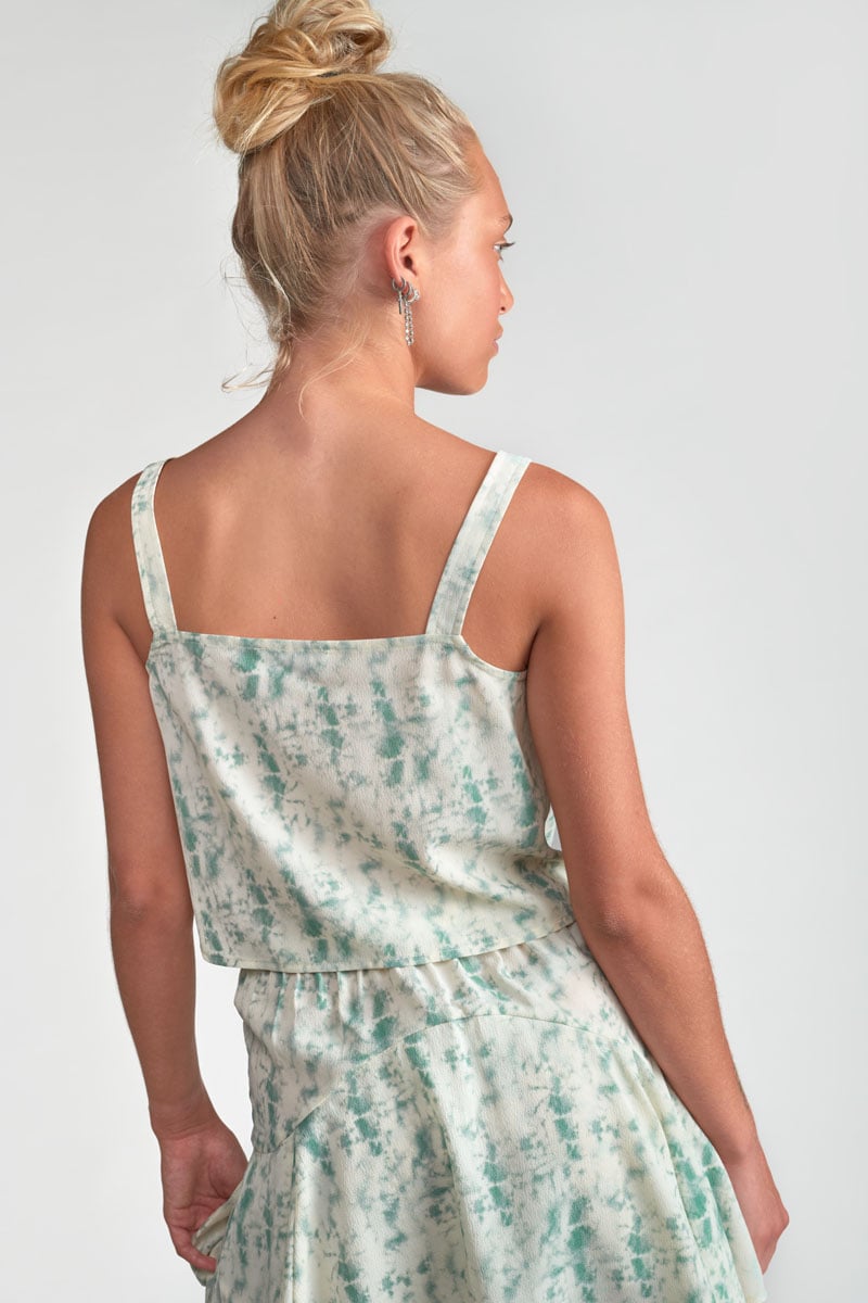 Aqua tie-dye Joanigi crop top