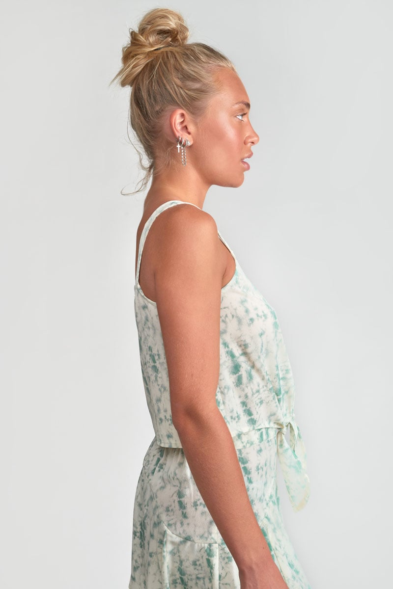 Aqua tie-dye Joanigi crop top