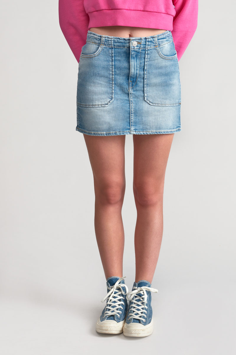 Faded blue denim Zaza skirt
