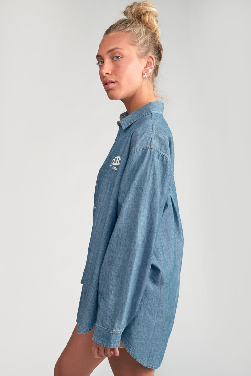 Blue denim Ziagi oversized shirt