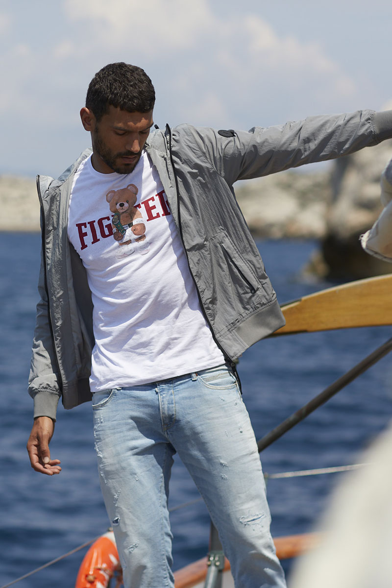 White printed Chedar t-shirt