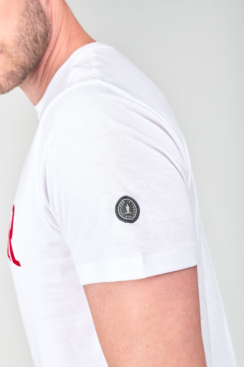 White printed Chedar t-shirt