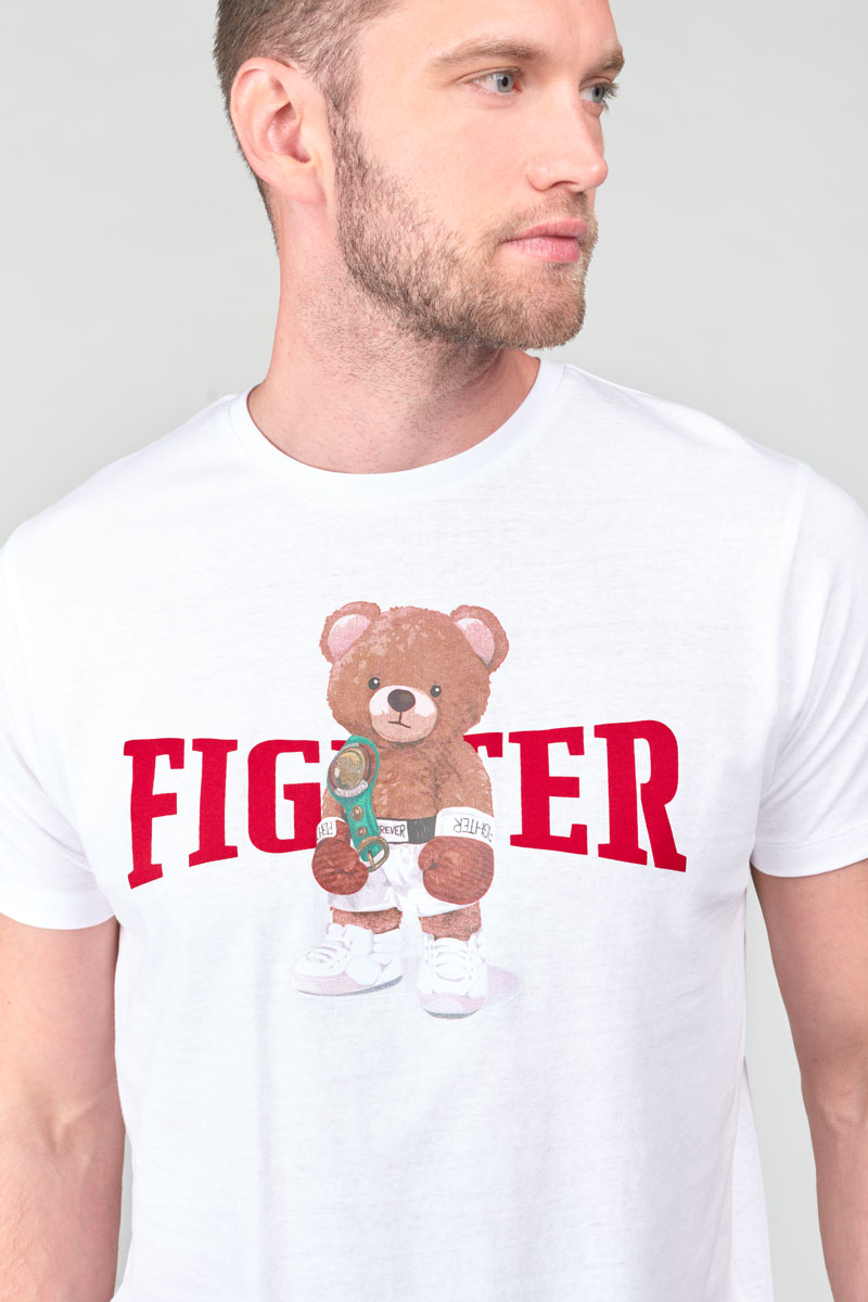 White printed Chedar t-shirt