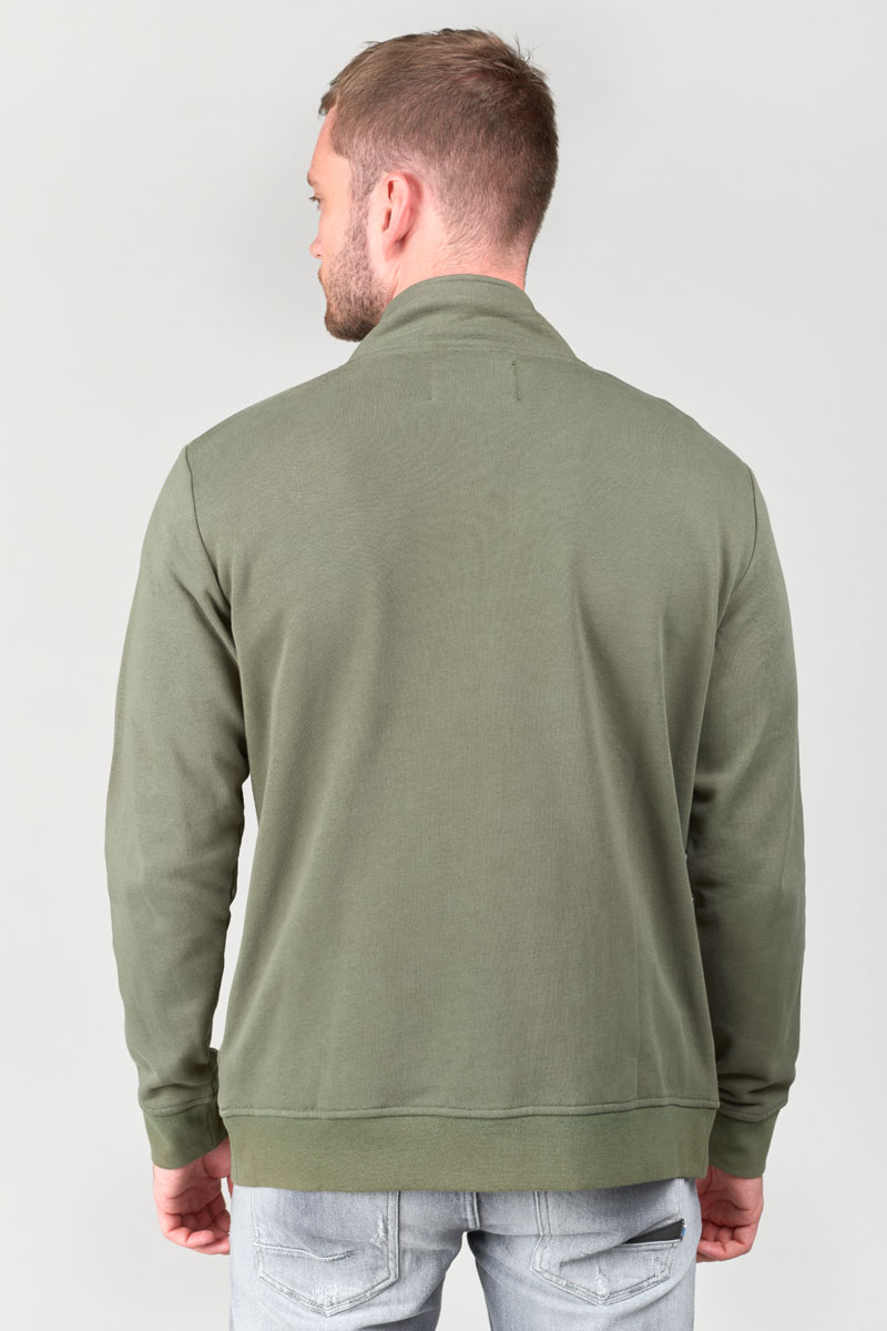 Khaki Greso zip-up sweatshirt