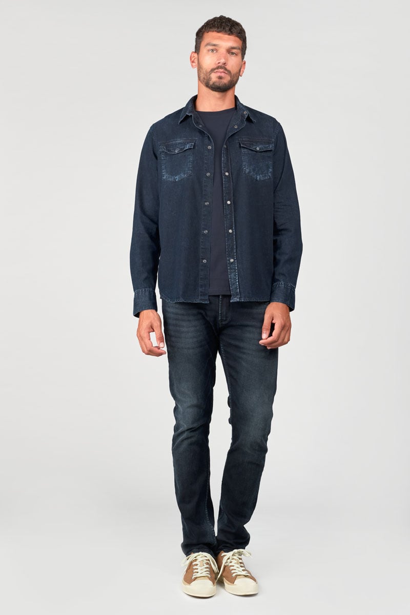Faded blue-black denim Pedro shirt