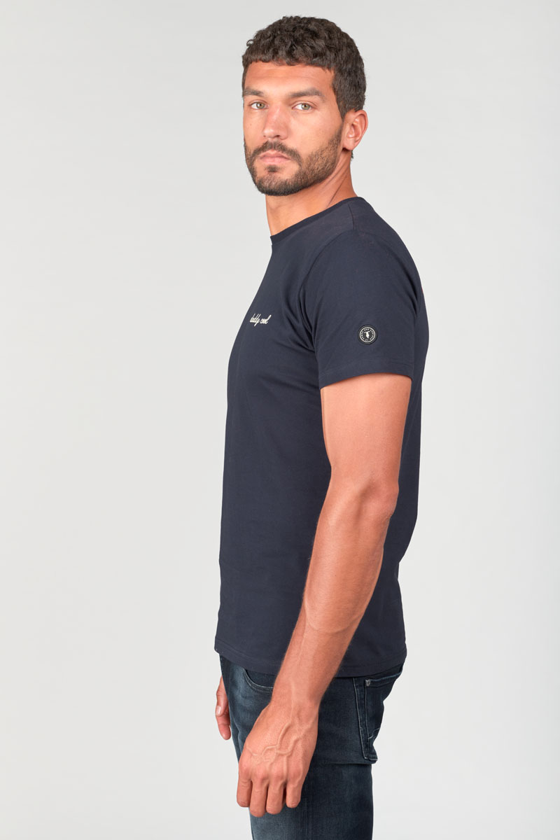 T-shirt Scully bleu marine imprimé