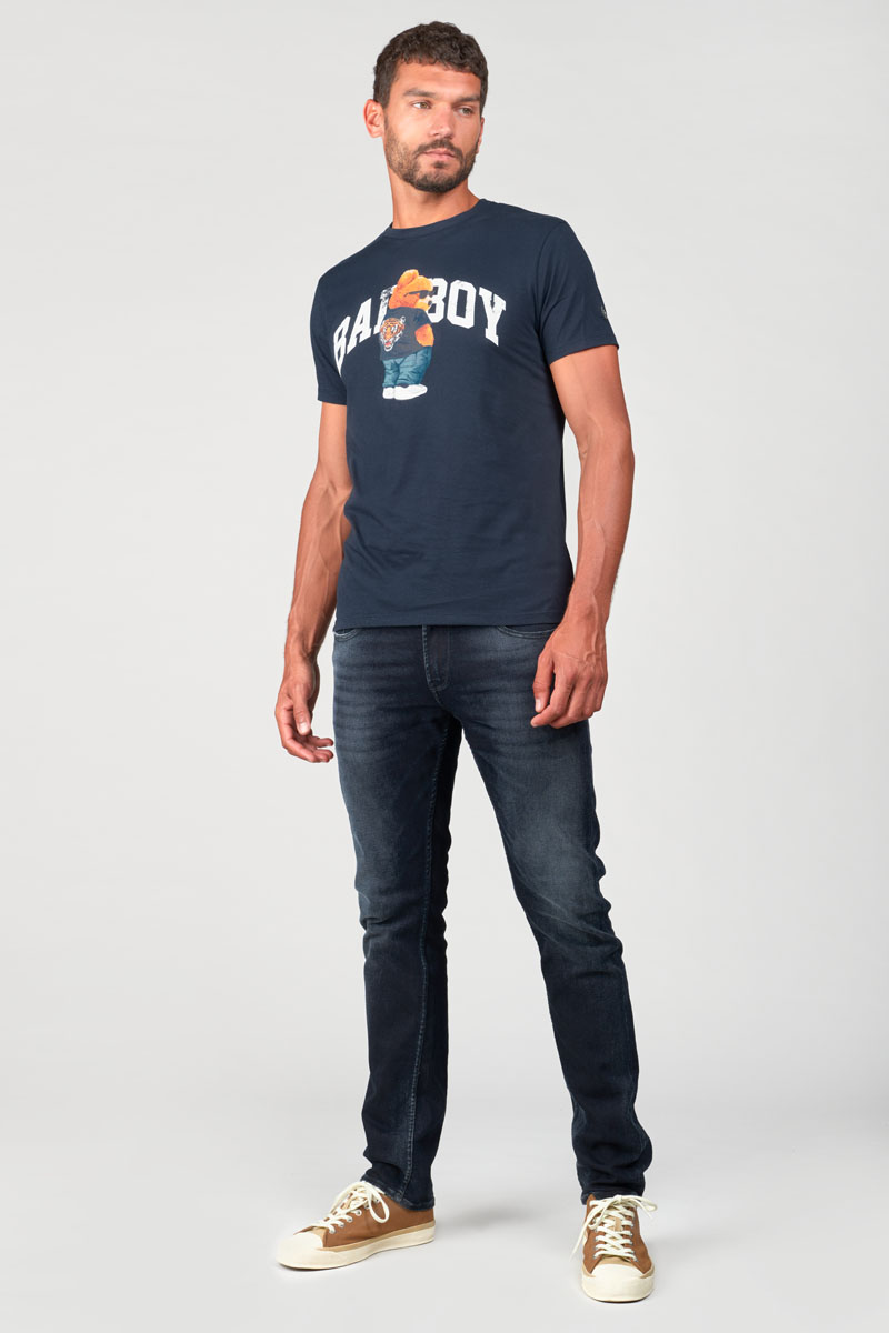 Navy blue printed Stenley t-shirt