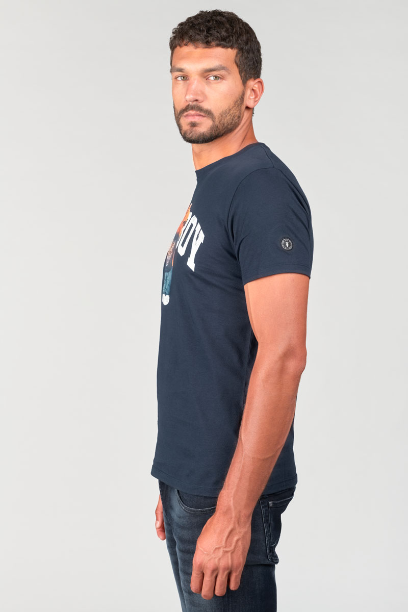 Navy blue printed Stenley t-shirt