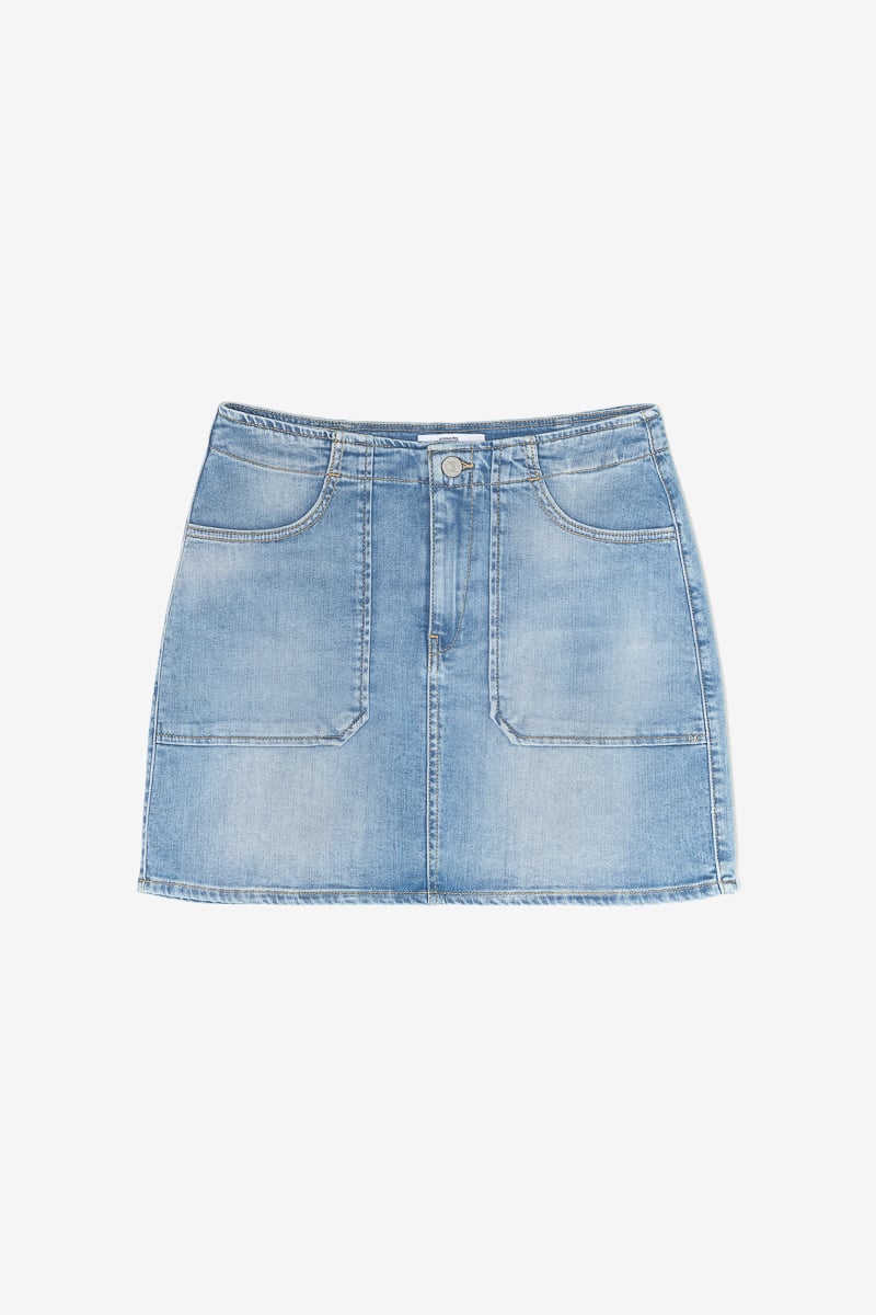 Faded blue denim Calzan skirt