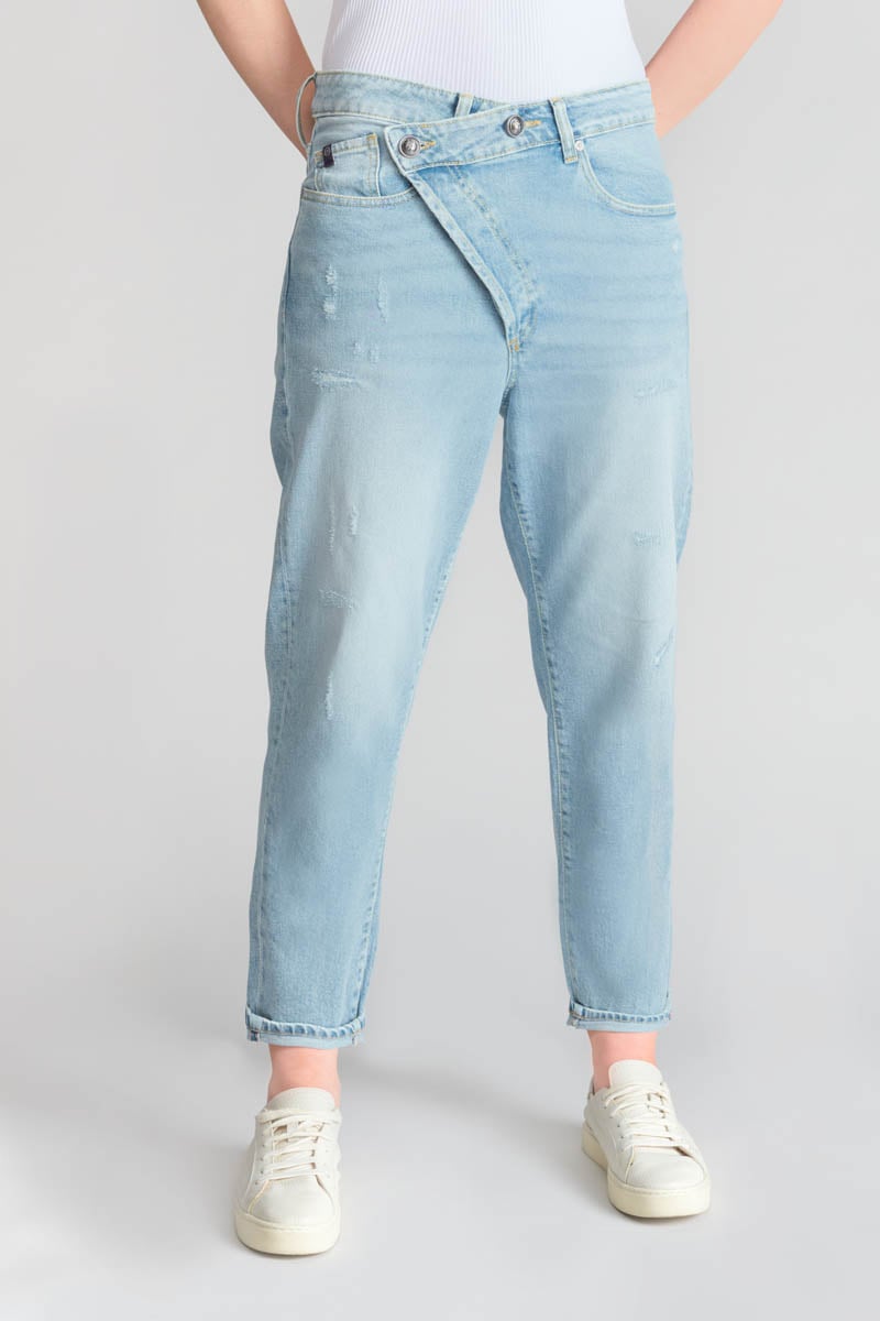 Jeans boyfit Cosy 7/8ème destroy bleu N°5