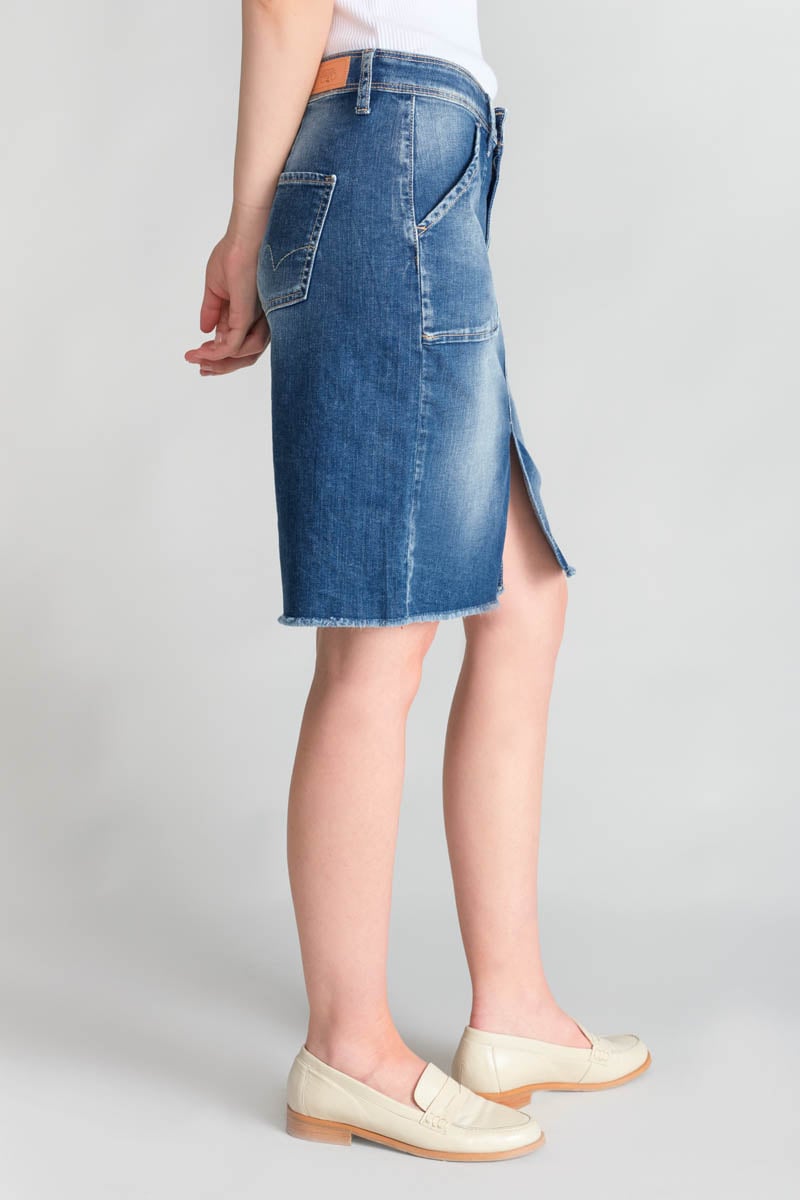 Faded blue denim Ledisi skirt