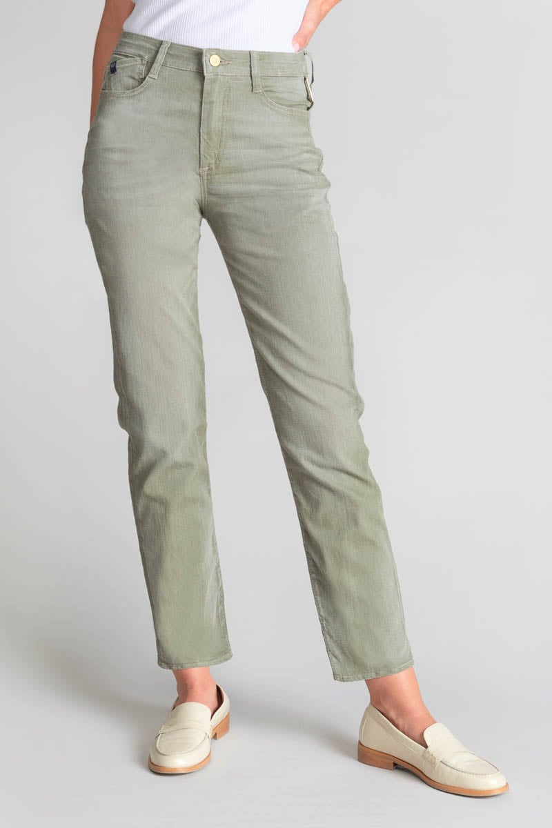 Marylou 400/17 mom taille haute 7/8ème jeans kaki
