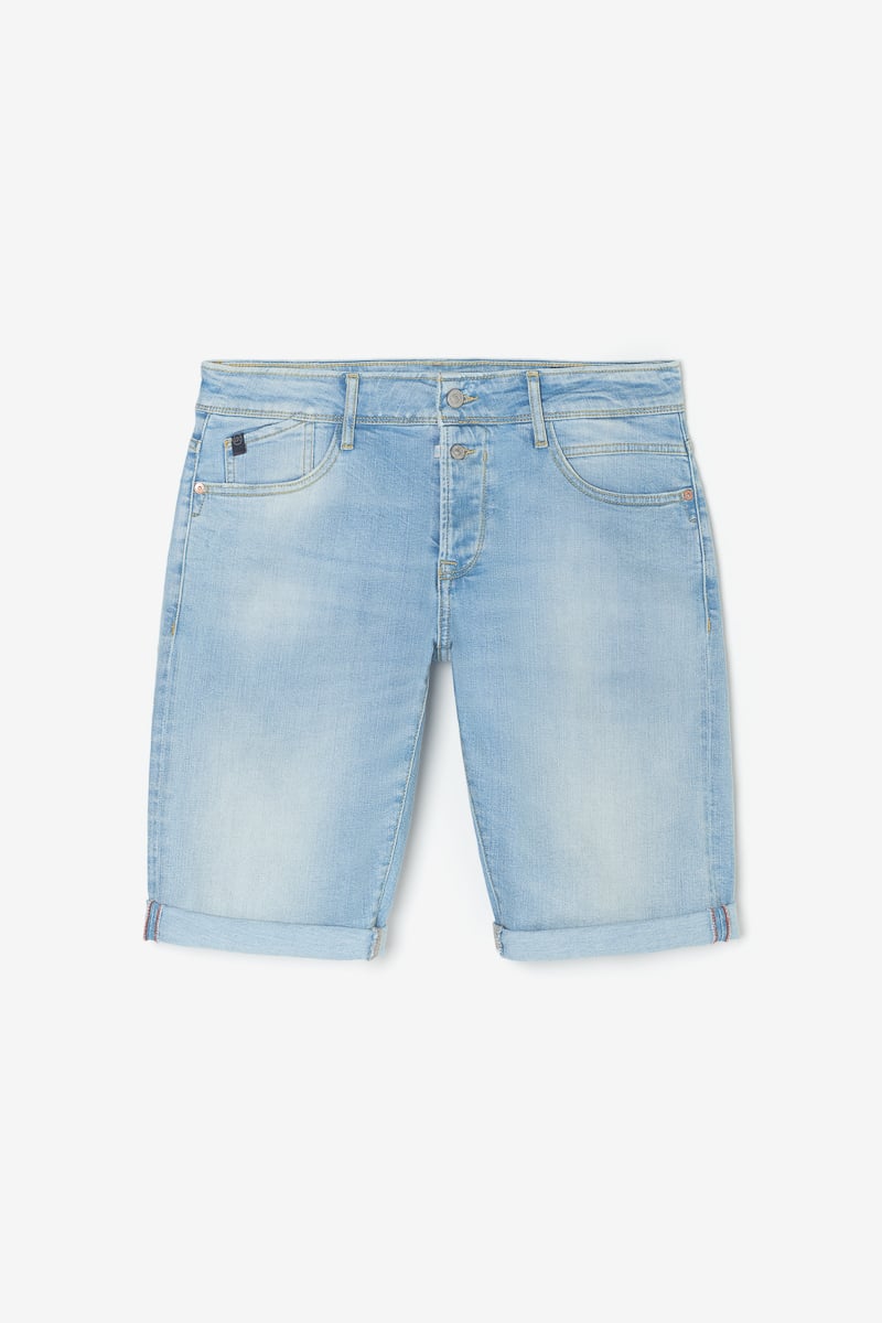 Bermuda Landres en jeans bleu clair délavé