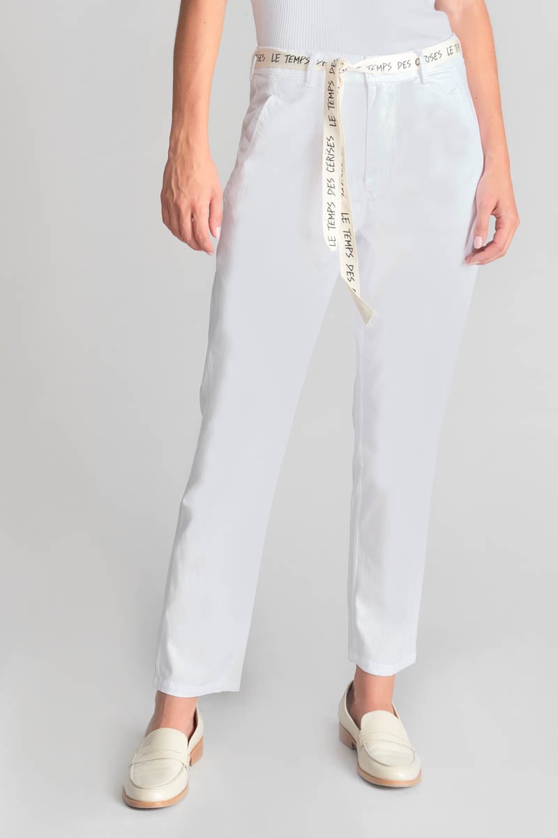 Pantalon chino loose Arlo blanc