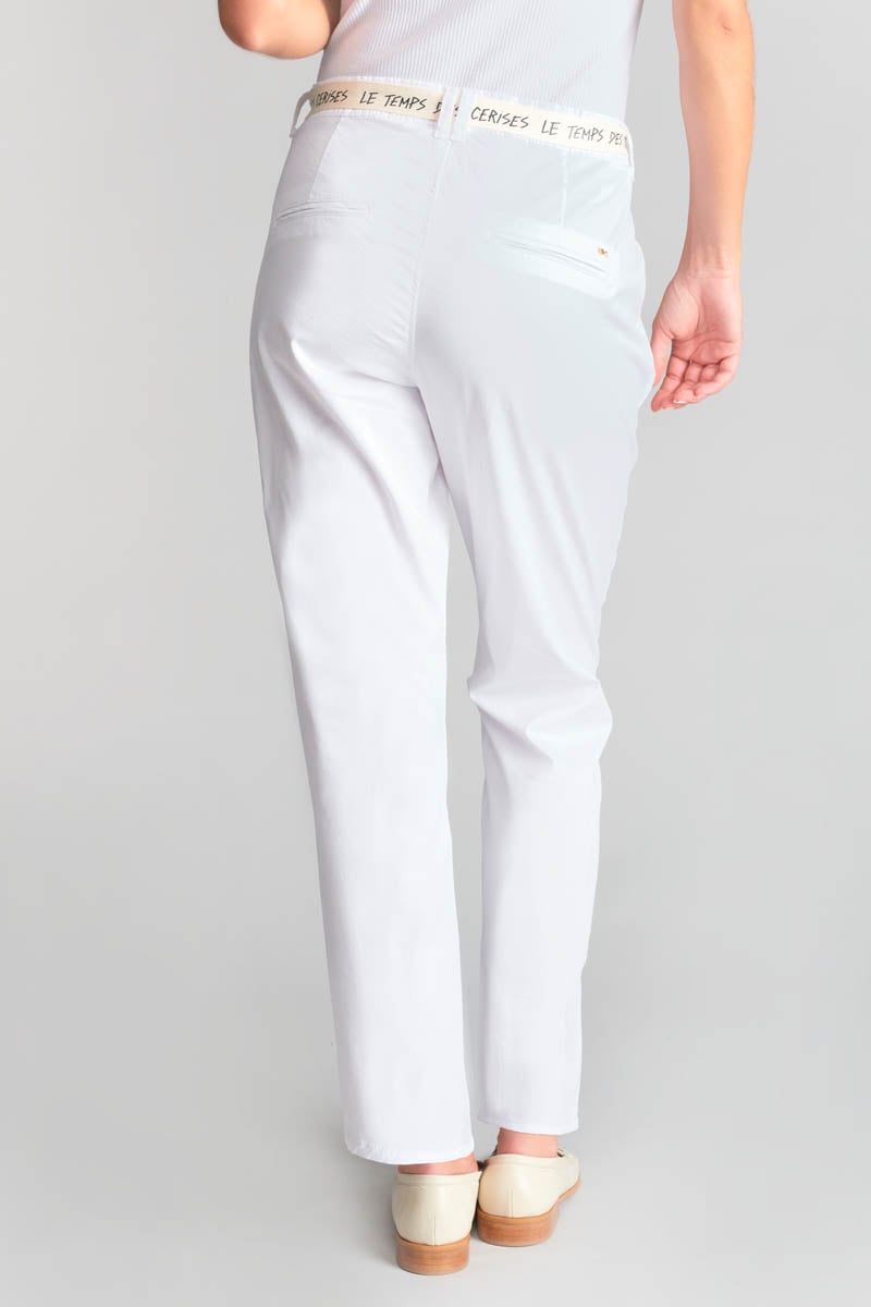 Pantalon chino loose Arlo blanc