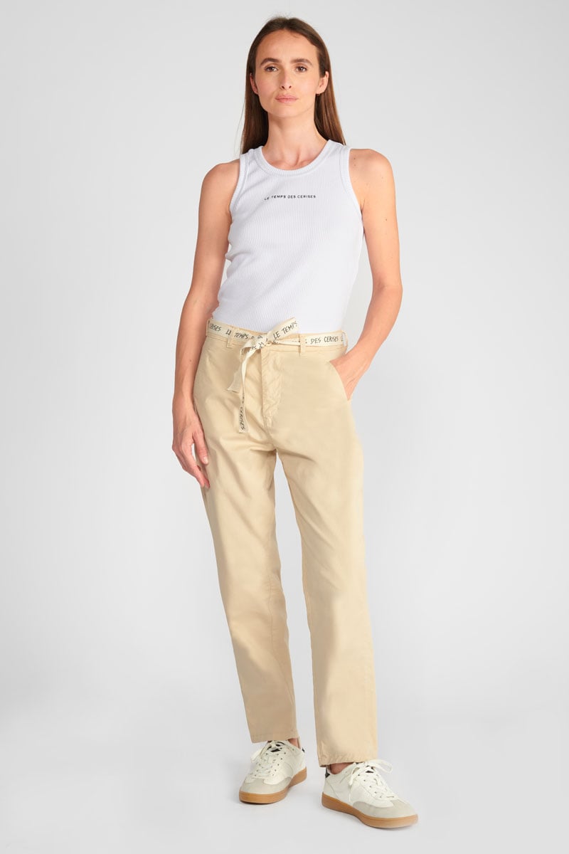 Pantalon chino loose Arlo beige