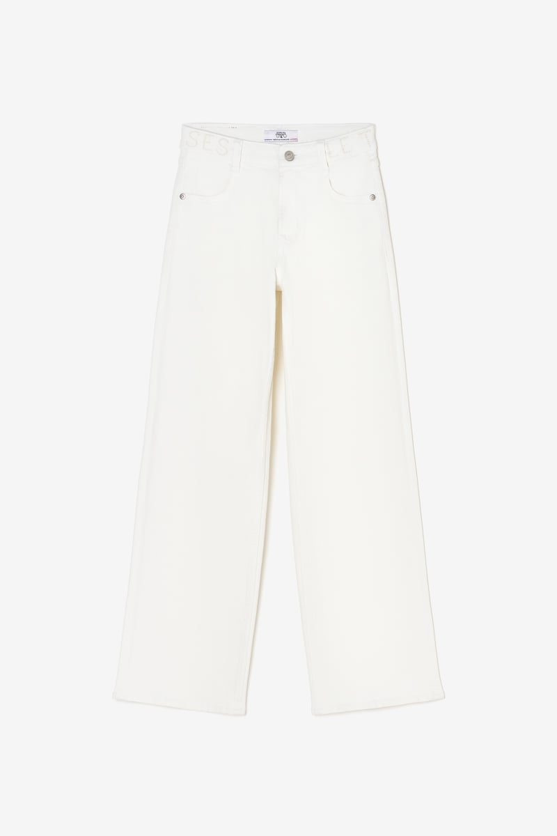 White Rommigi wide-leg high waist jeans