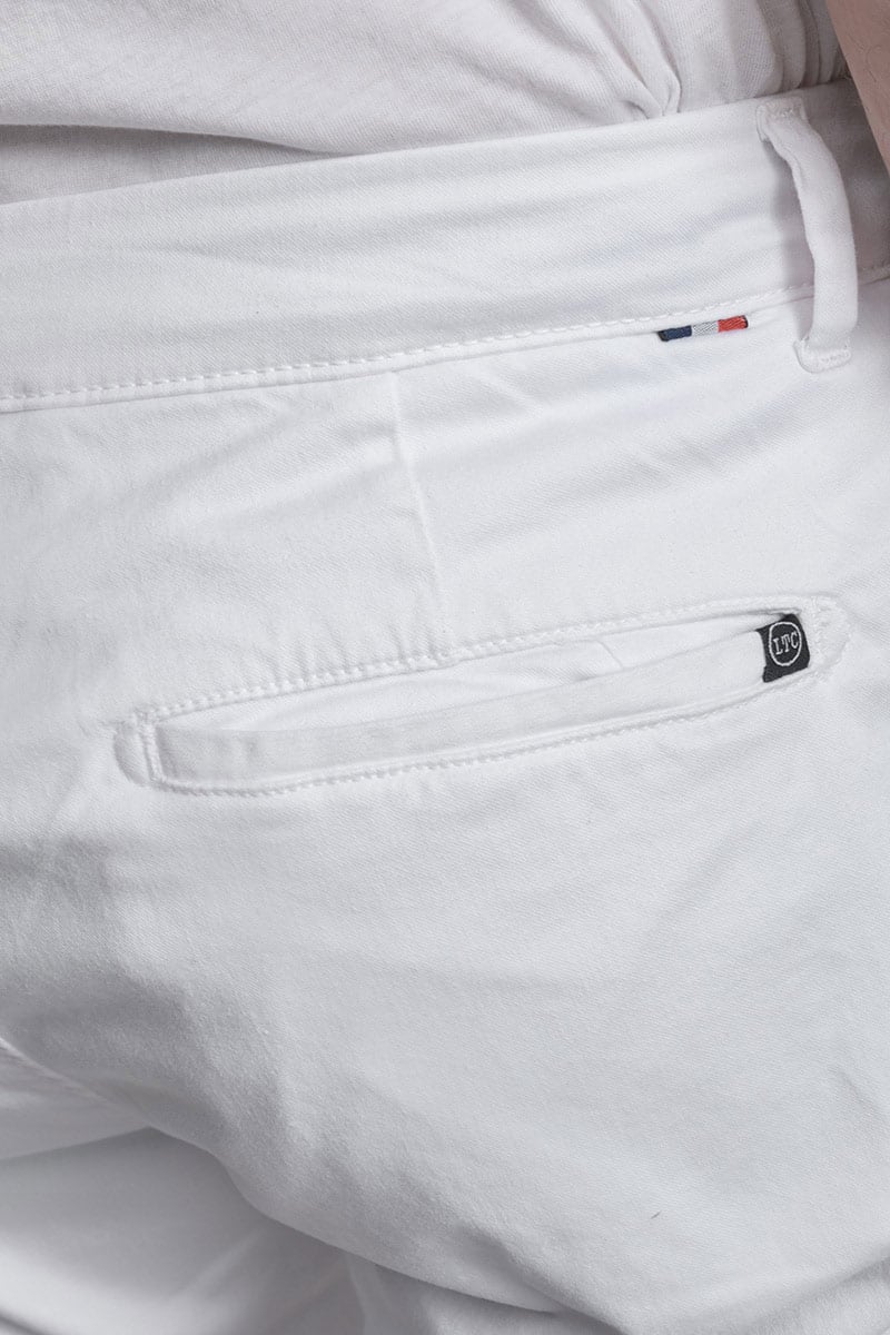 White Cesar wide-leg chino trousers