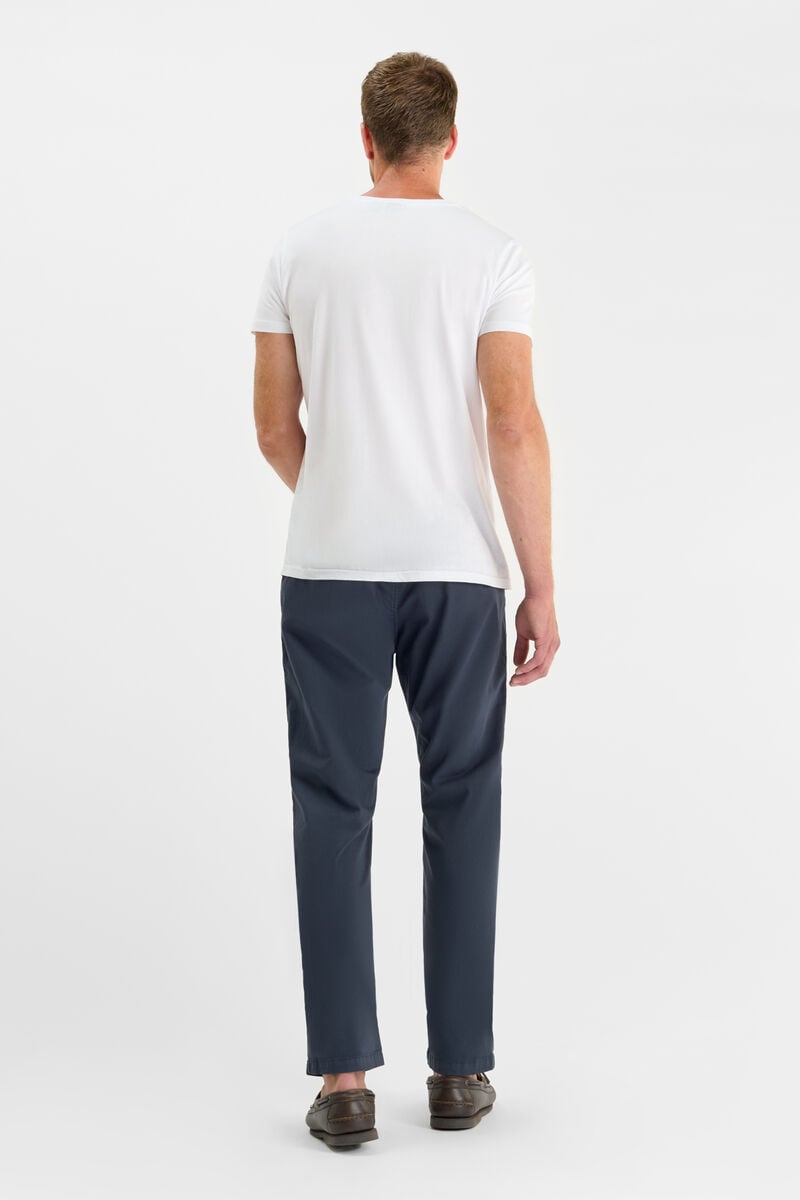 Navy blue Cesar wide-leg chino trousers