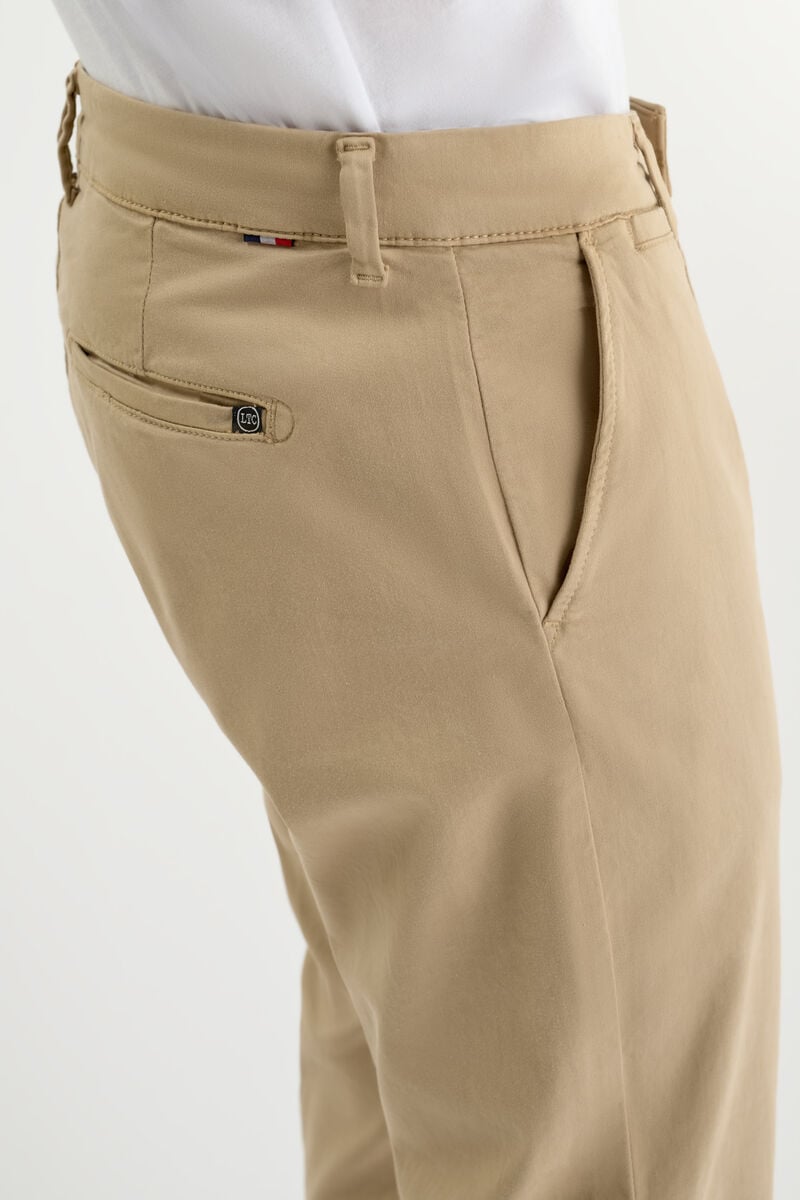 Sandy beige Cesar wide-leg chino trousers