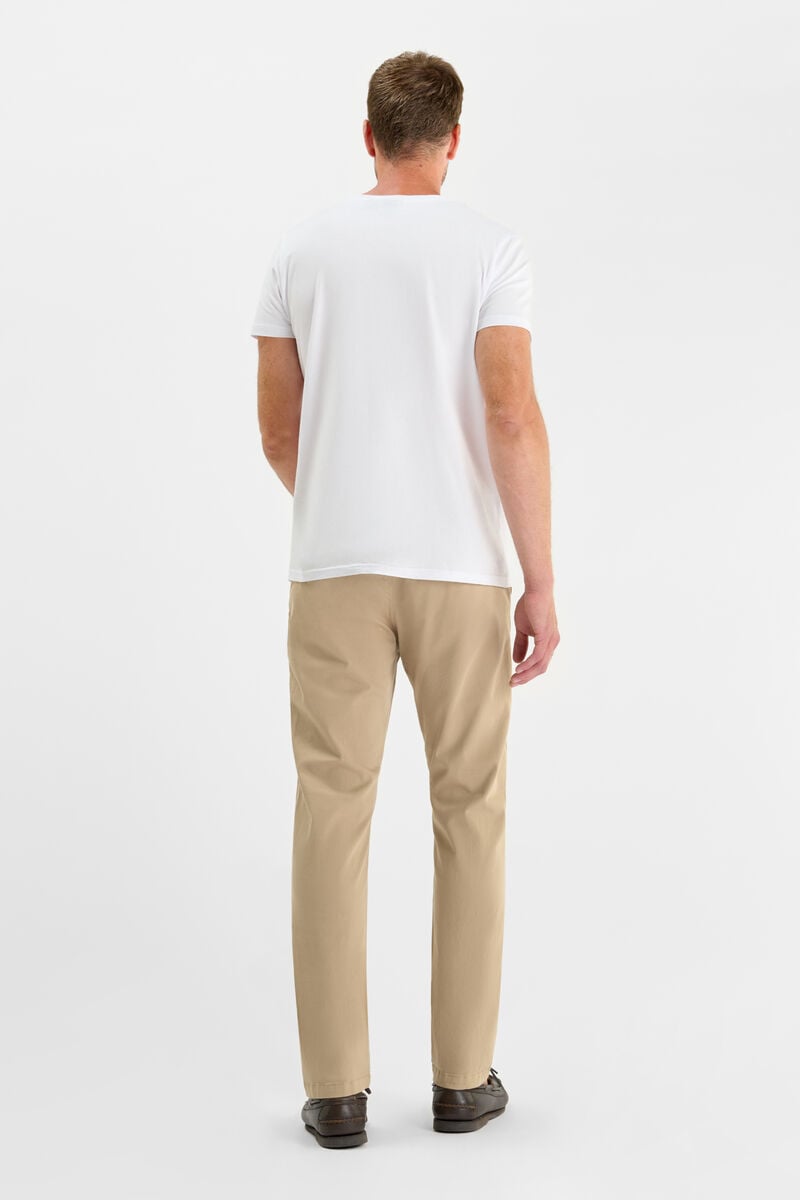 Sandy beige Cesar wide-leg chino trousers