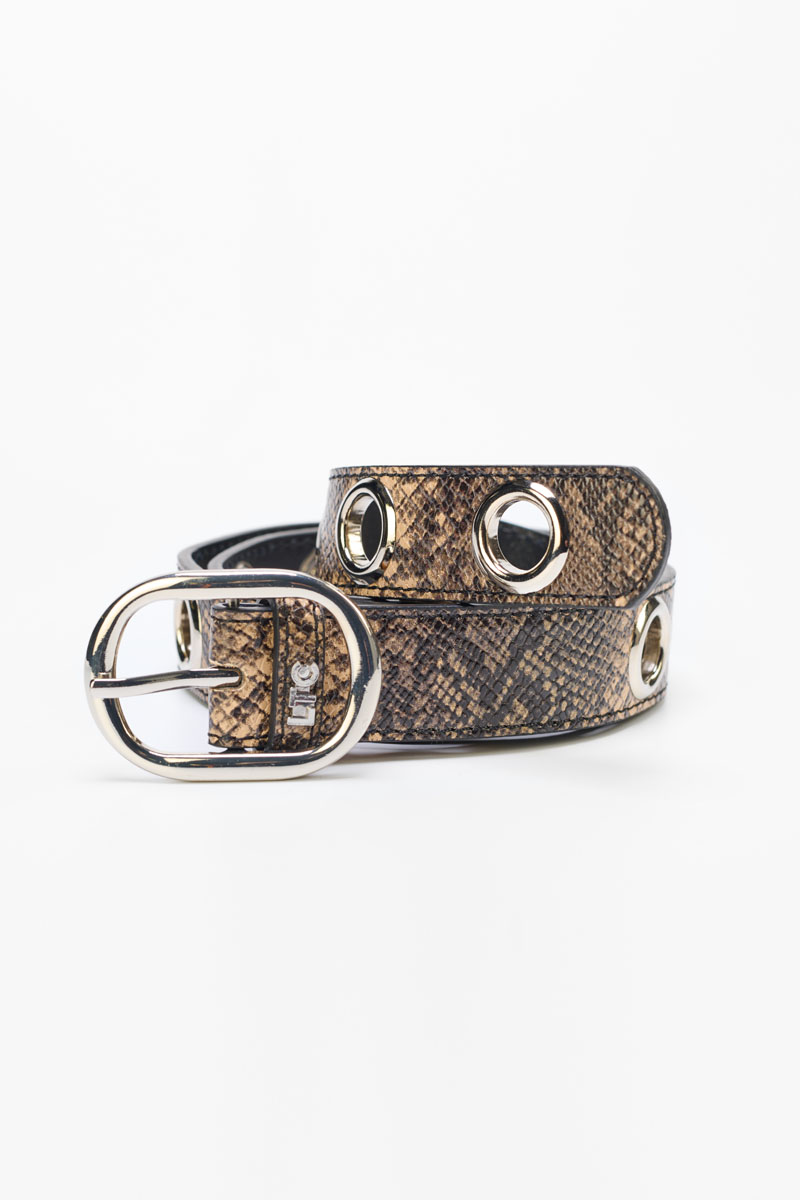 Ceinture Renate en cuir à motif python