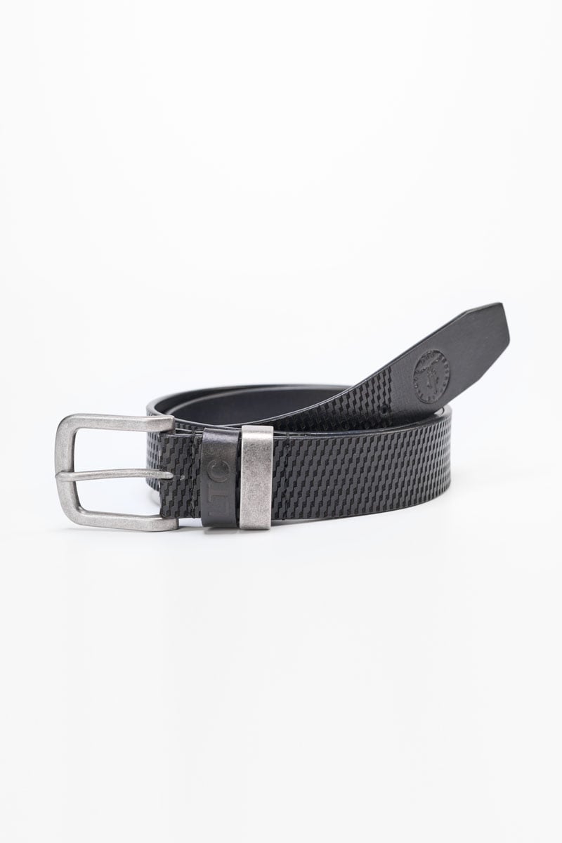 Ceinture Silas en cuir noir