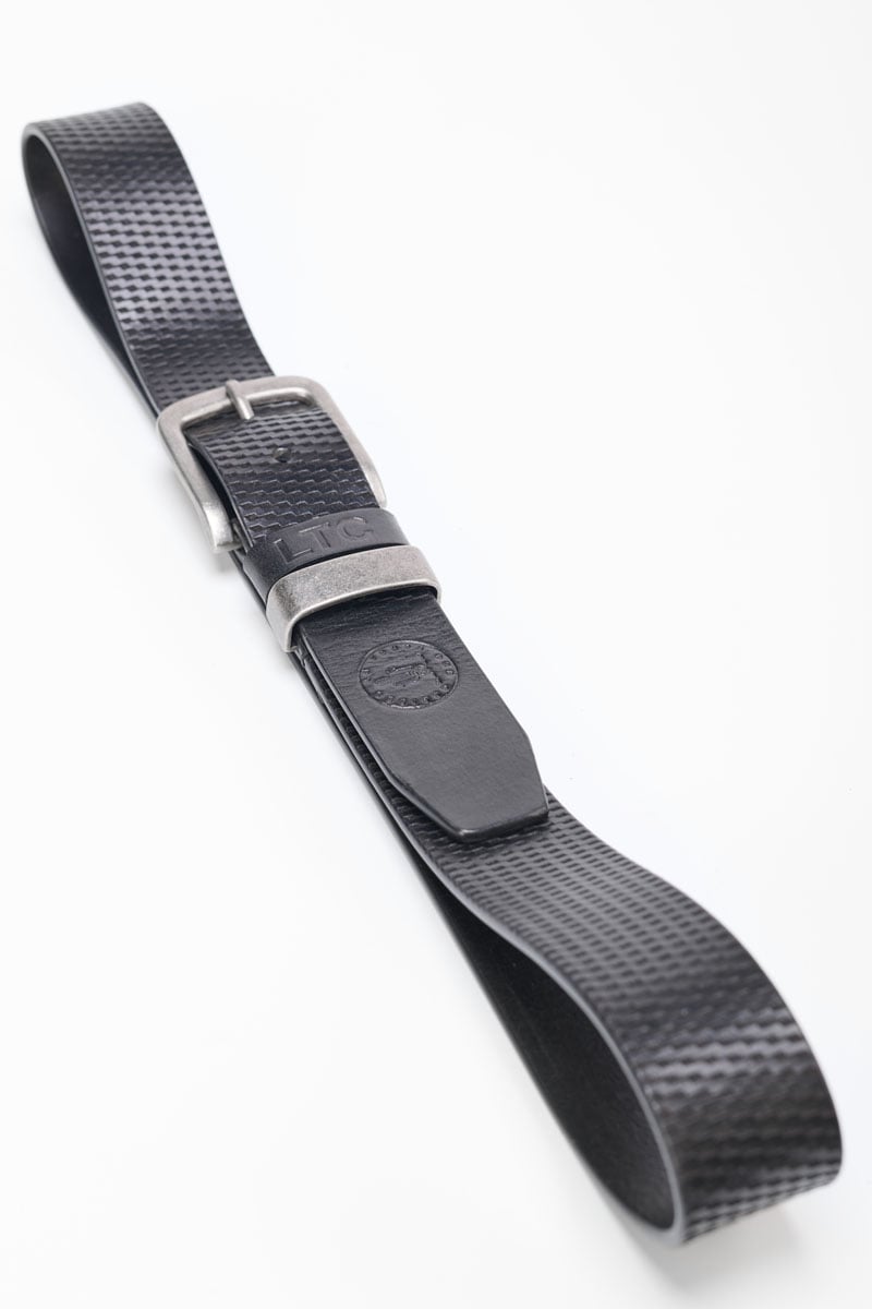 Ceinture Silas en cuir noir