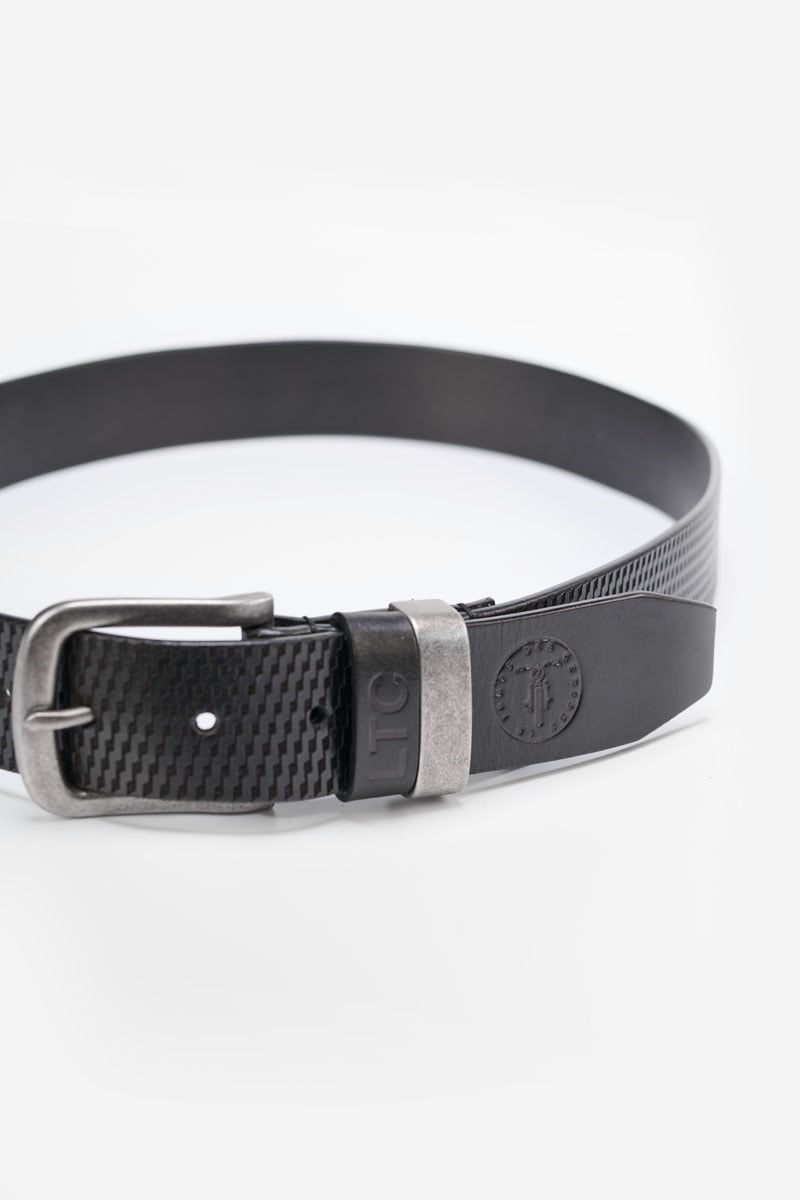 Ceinture Silas en cuir noir