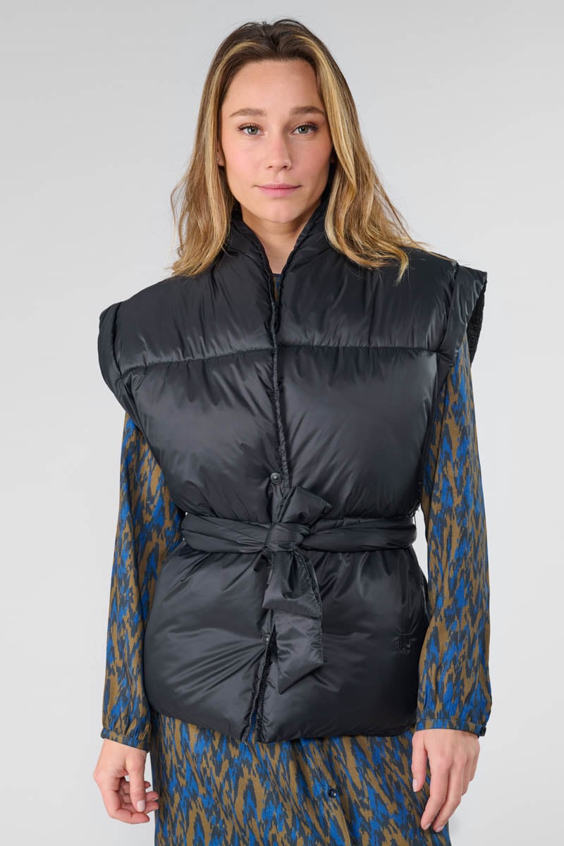Kiko black sleeveless padded jacket