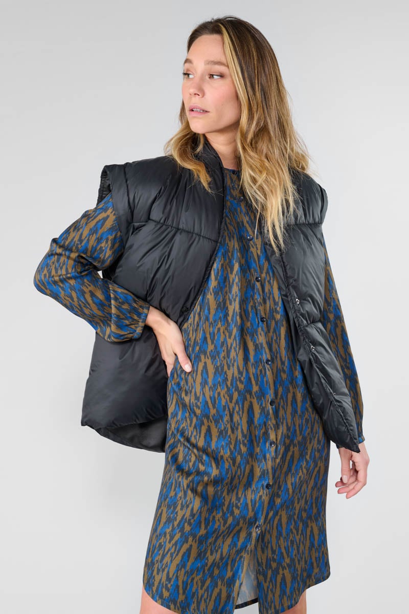 Kiko black sleeveless padded jacket