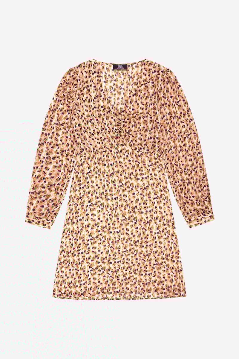 Nahia beige patterned dress