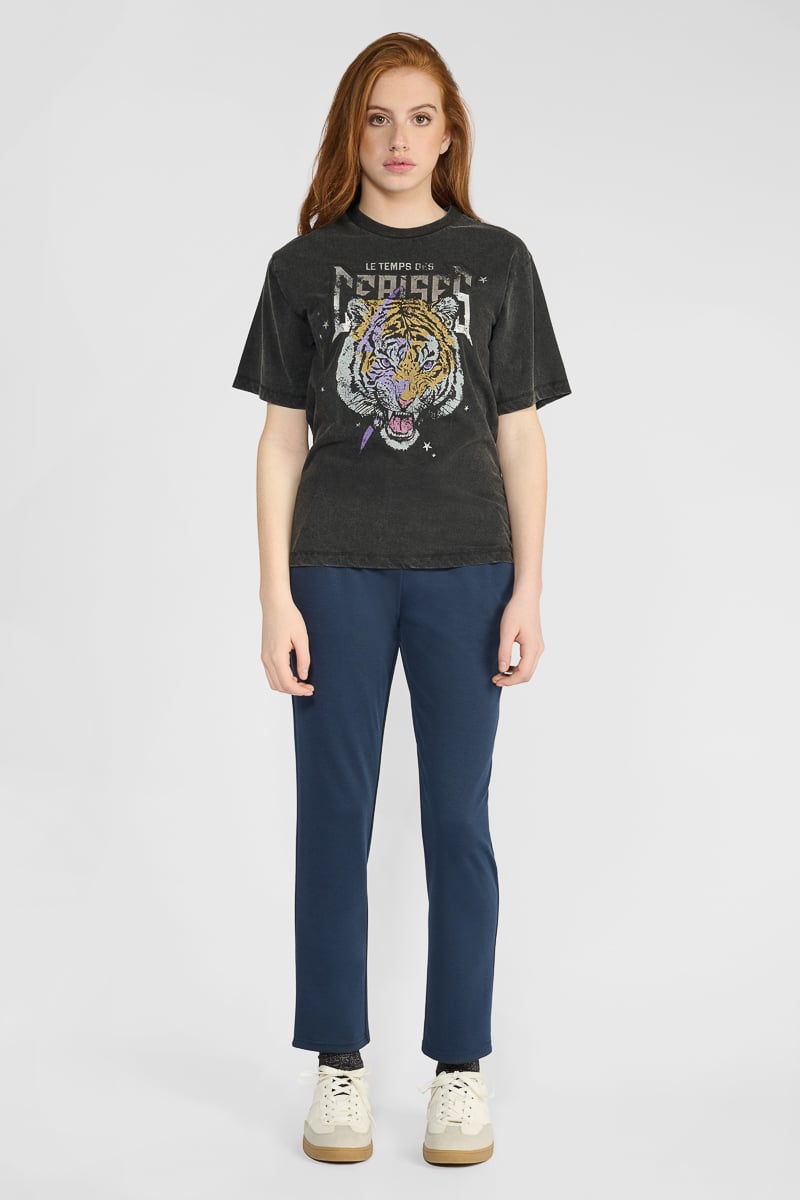 Black printed Abbigi T-shirt