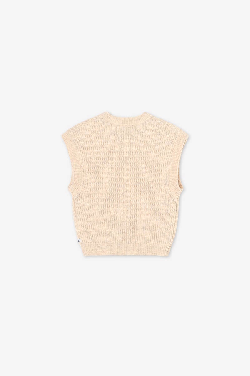 Bellgi cream sleeveless sweater