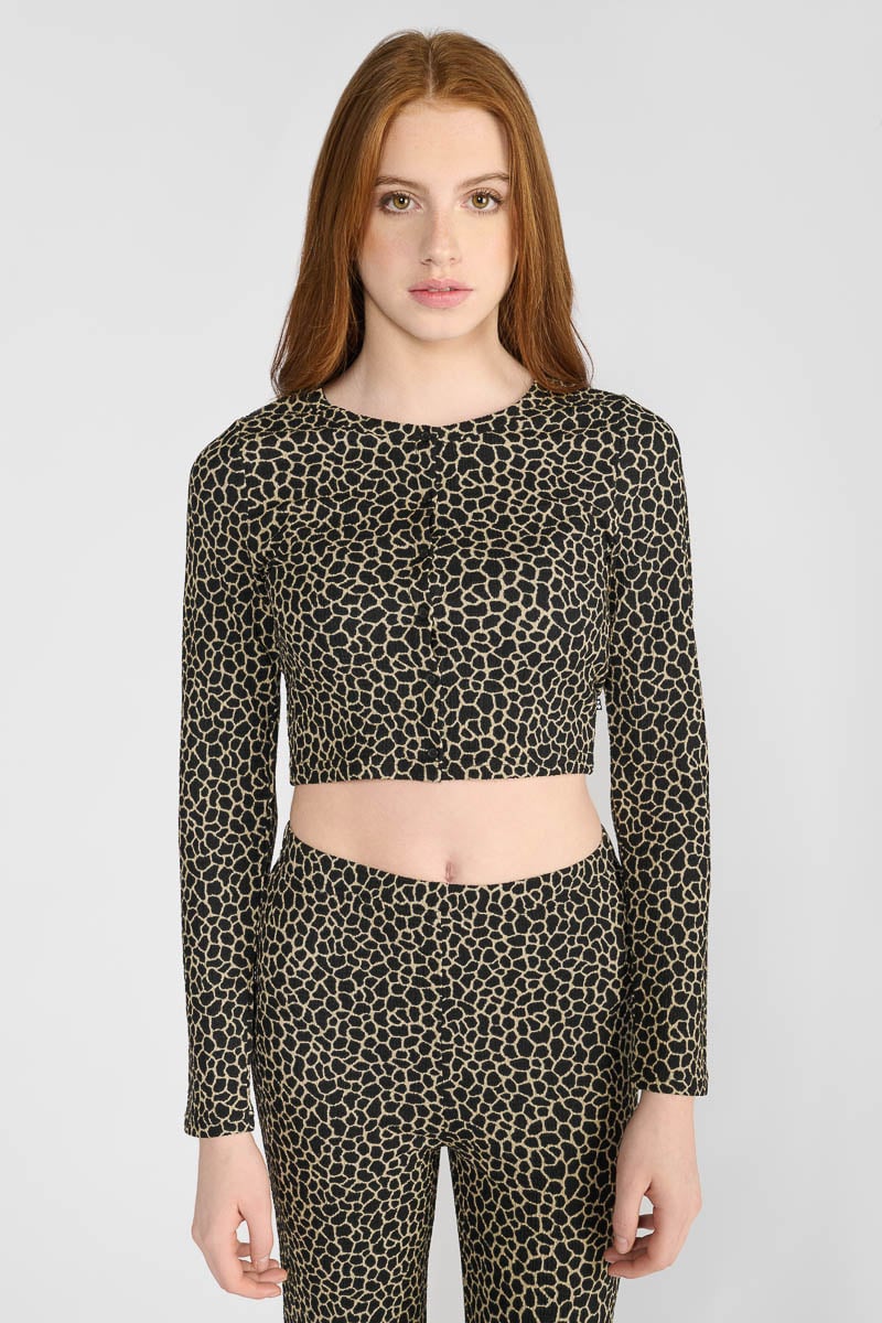 Coulagi black patterned top