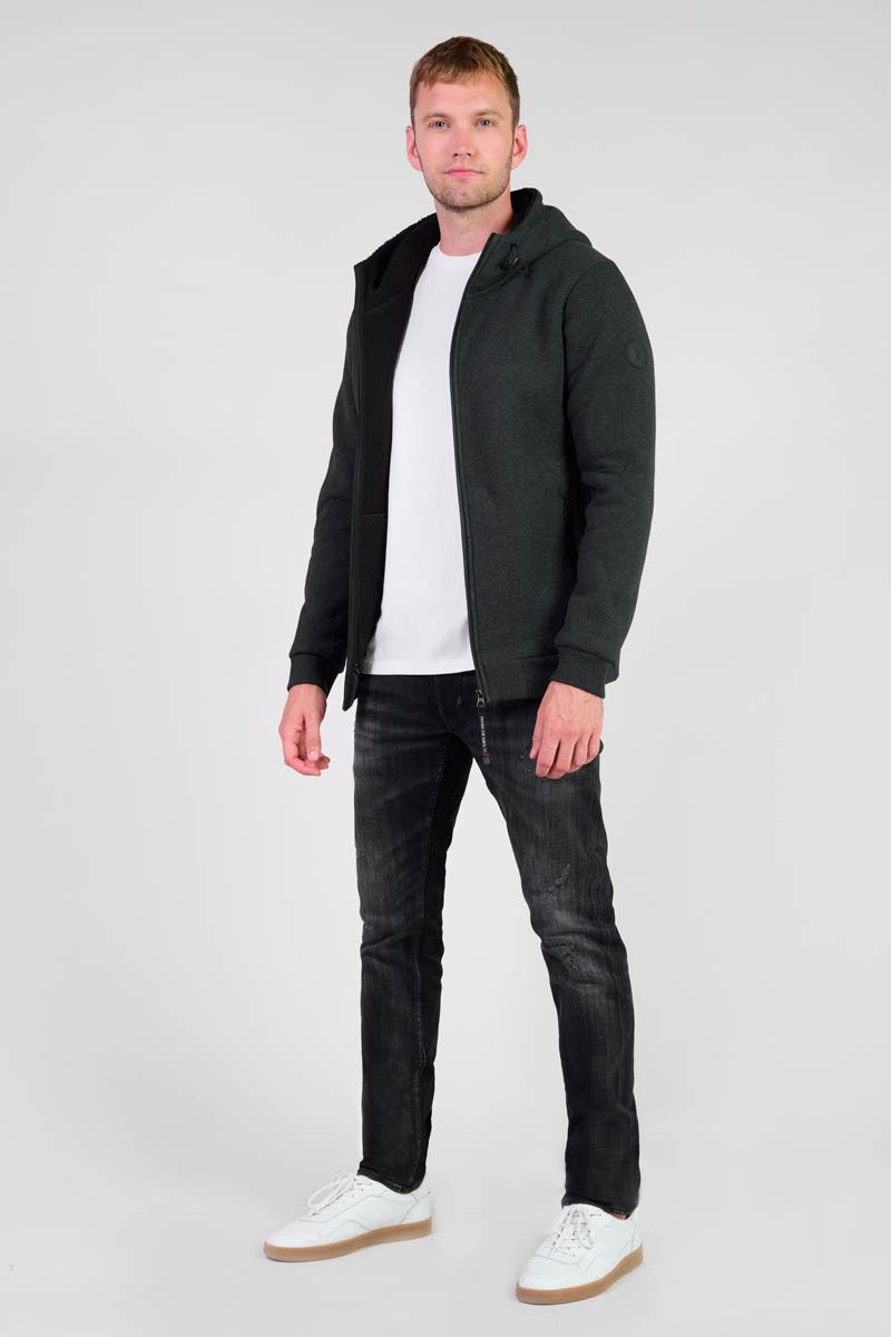 Grey Disal zip-up jacket