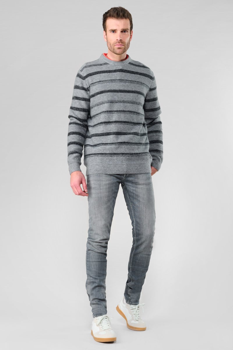 Dunite grey striped sweater