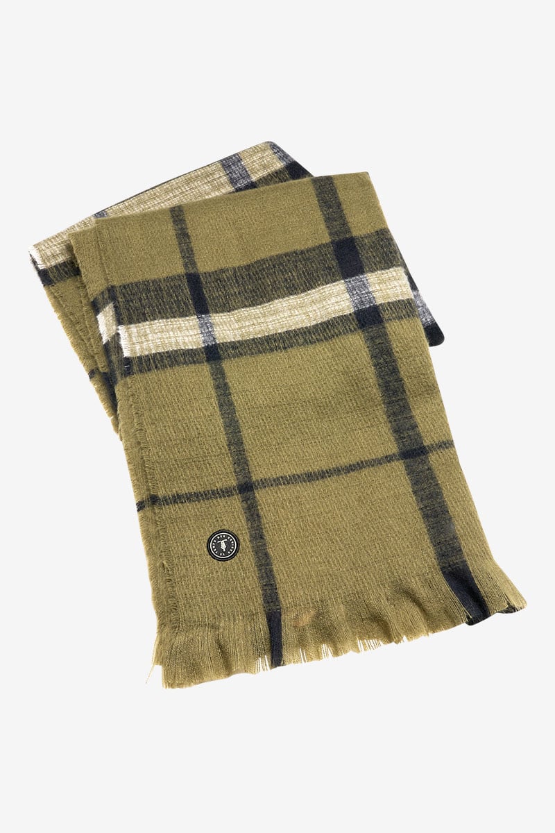Edas khaki plaid scarf