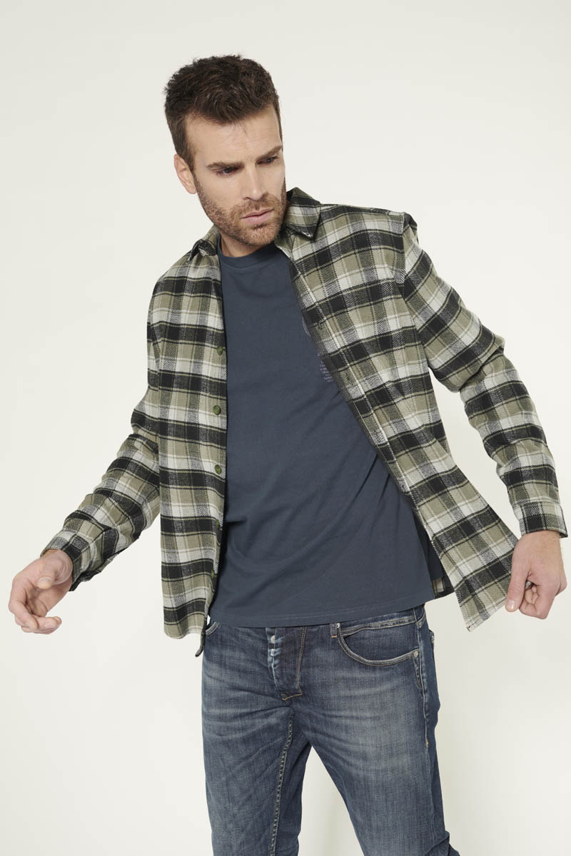 Surchemise Ferino verte à carreaux