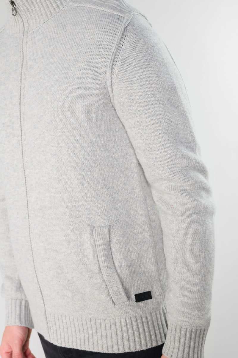 Laya grey zipped cardigan