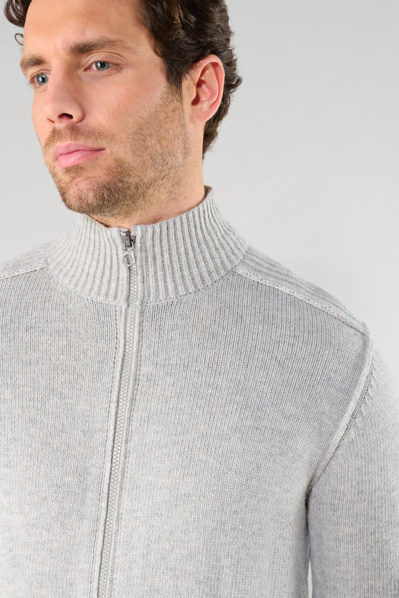 Laya grey zipped cardigan