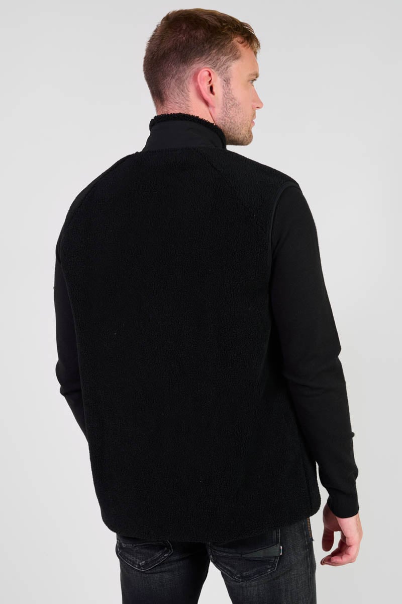 Rudy black two-ply sleeveless jacket