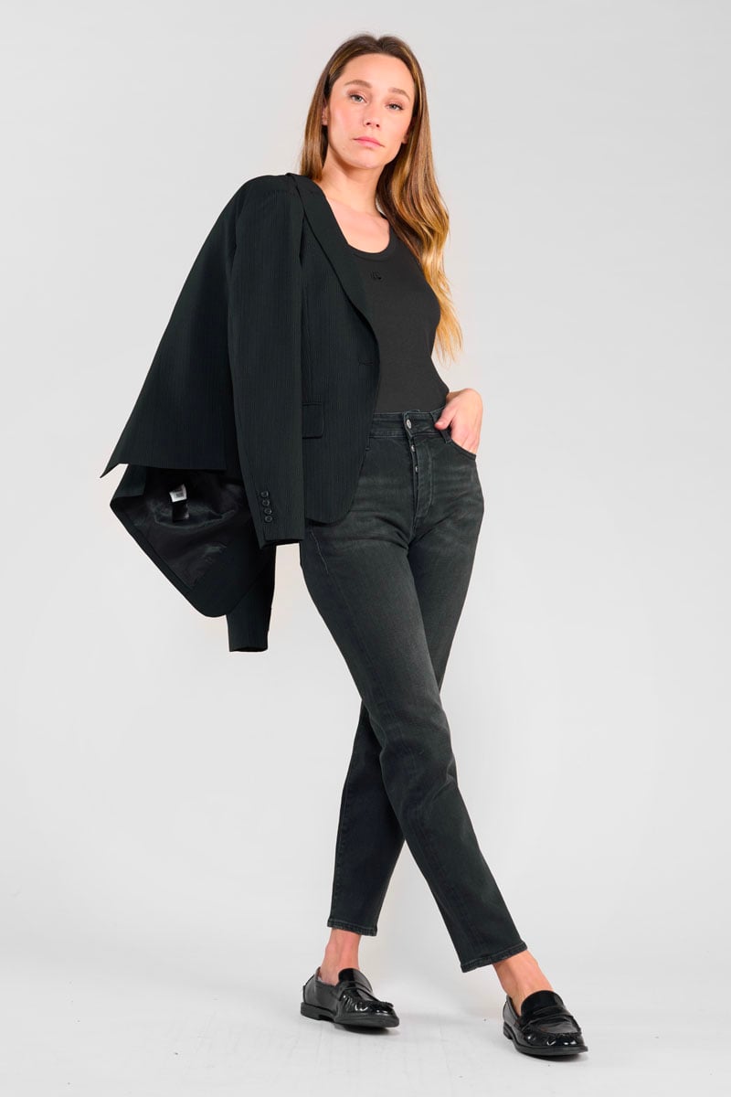 Jeans 400/17 mom Bambino high waist 7/8th black N°1