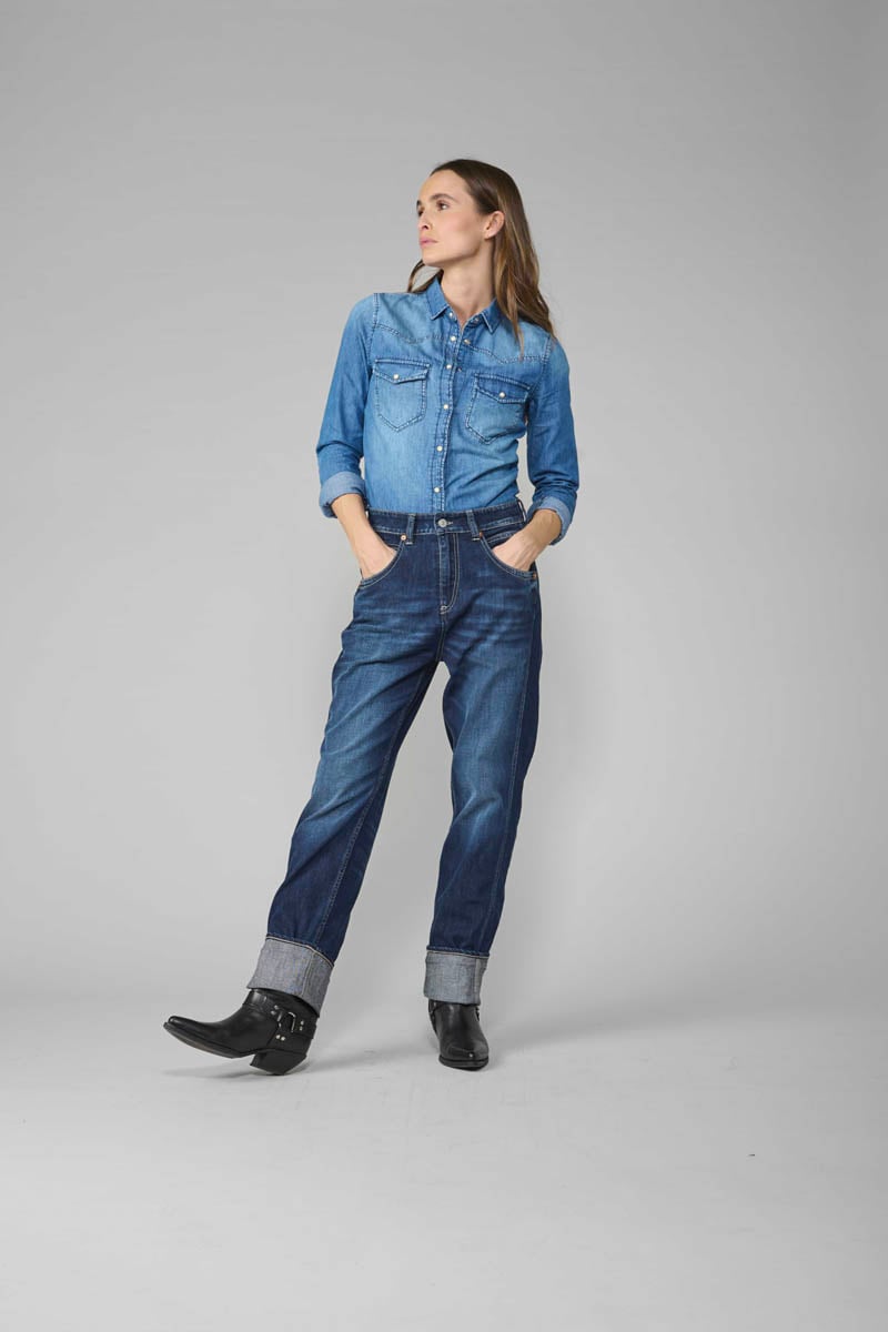 Jeans 400/60 girlfriend Jama high waist blue N°1