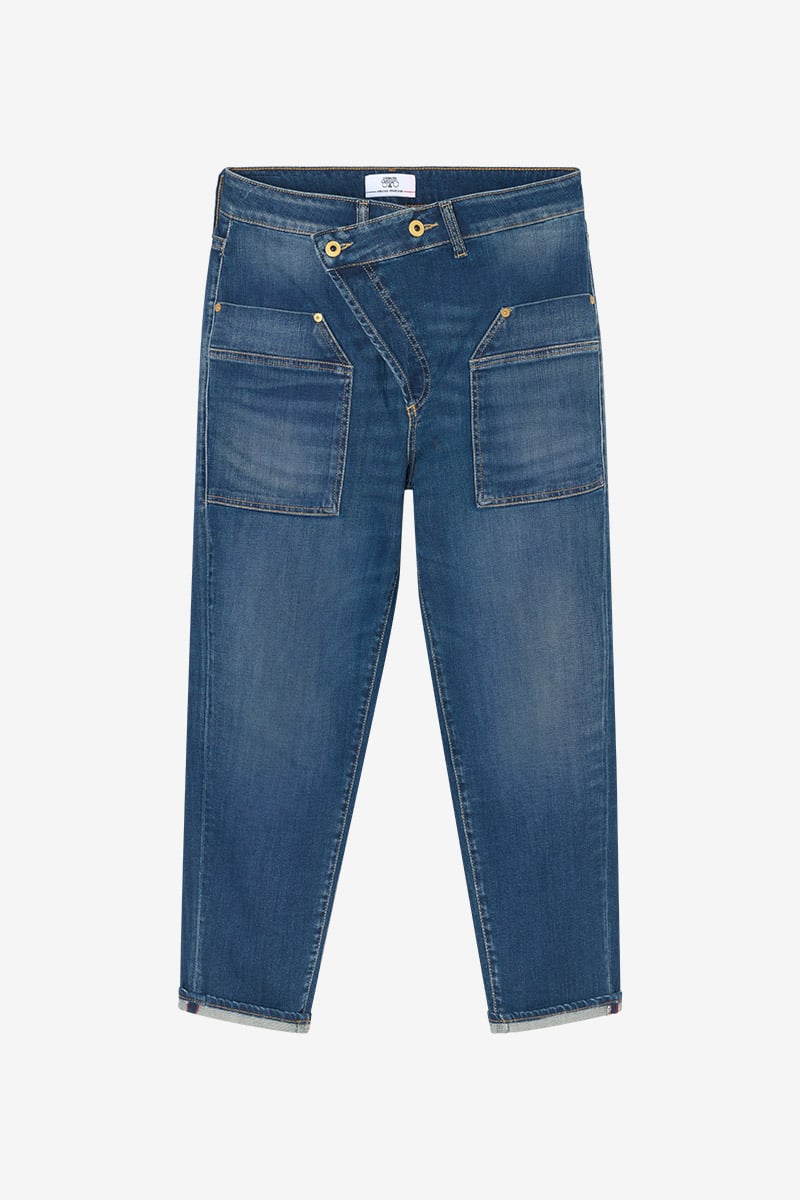 Jeans boyfit Cosy Pocket 7/8th blue N°2